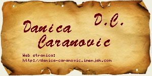 Danica Caranović vizit kartica